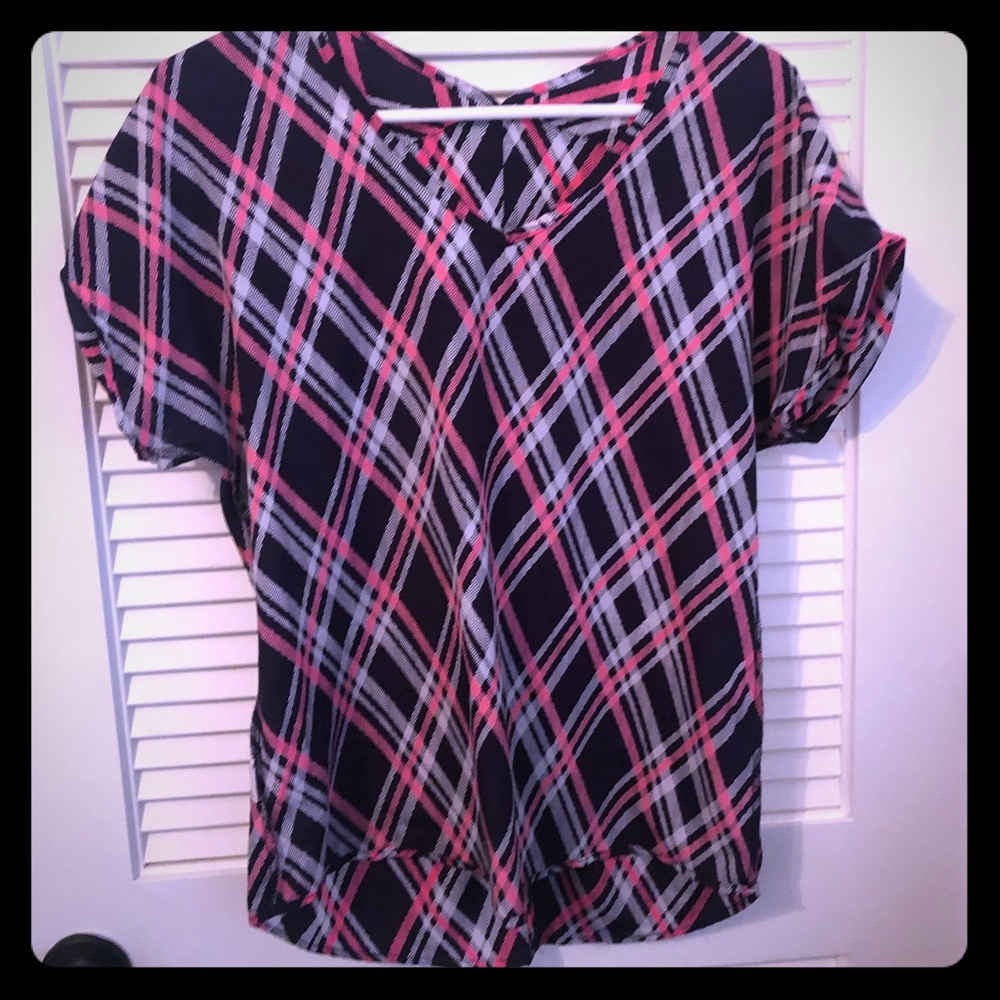 Pink and Blue striped top